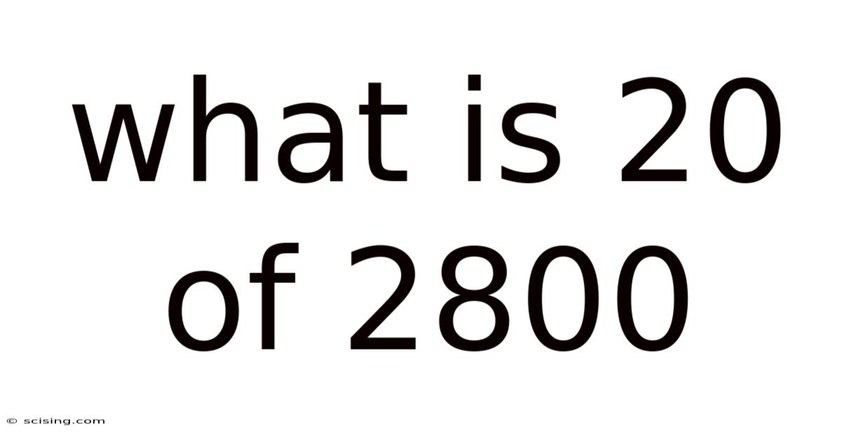 What Is 20 Of 2800