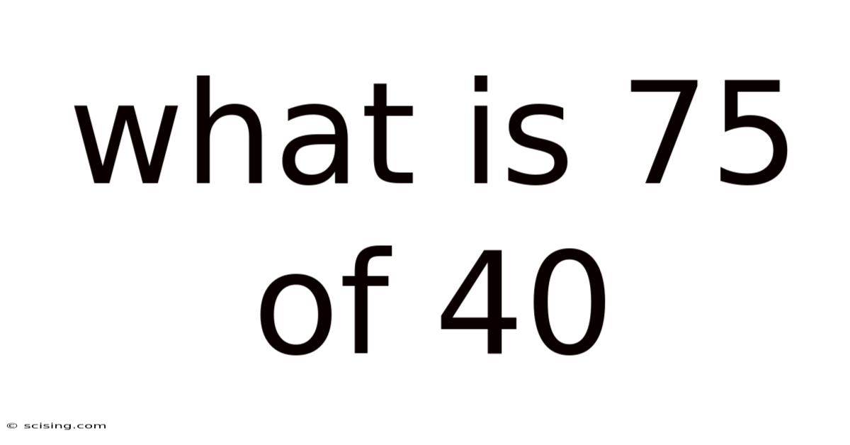 What Is 75 Of 40