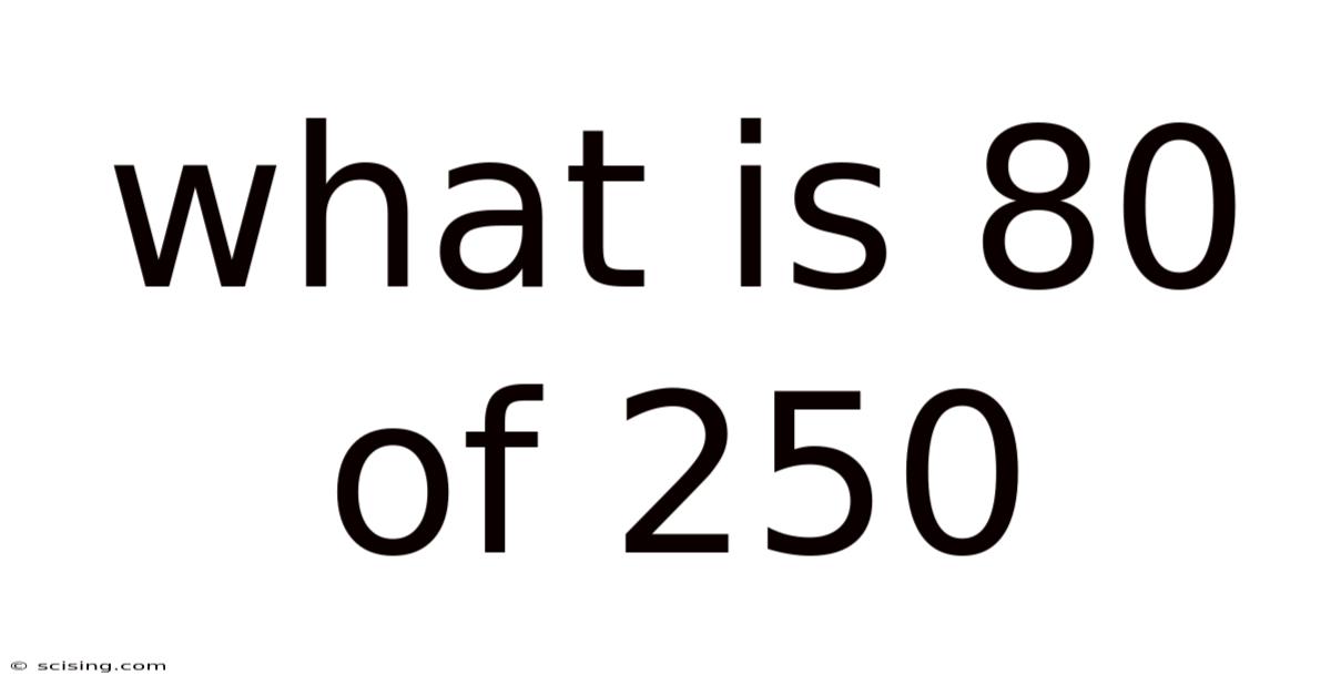 What Is 80 Of 250