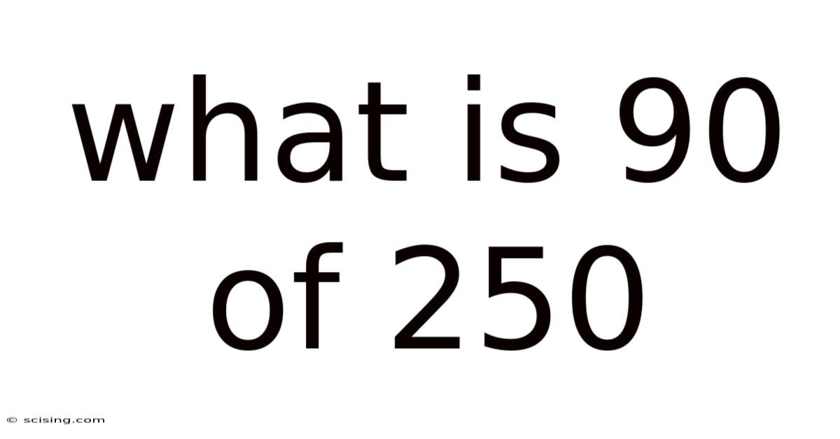 What Is 90 Of 250