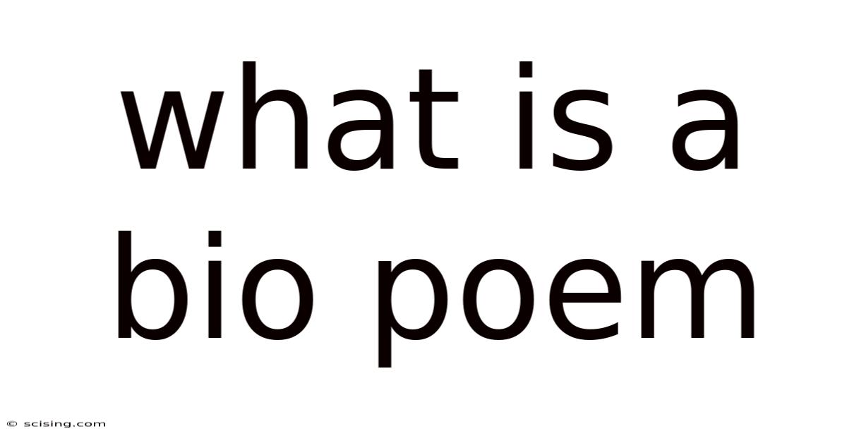 What Is A Bio Poem