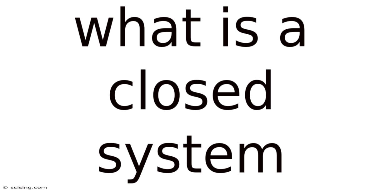 What Is A Closed System
