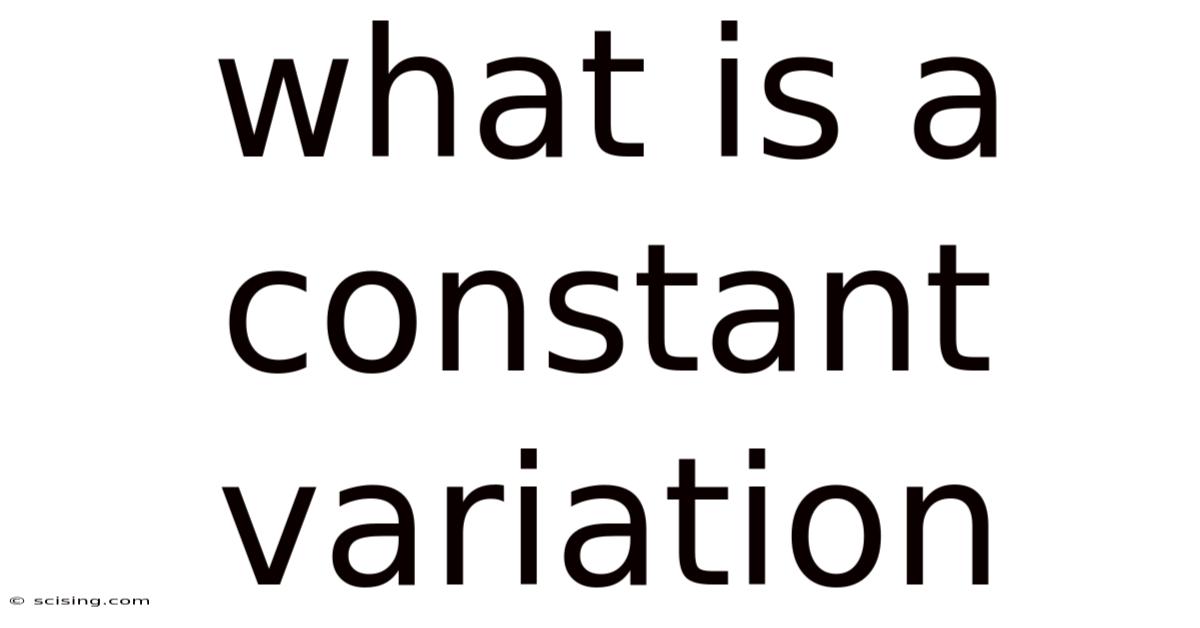 What Is A Constant Variation