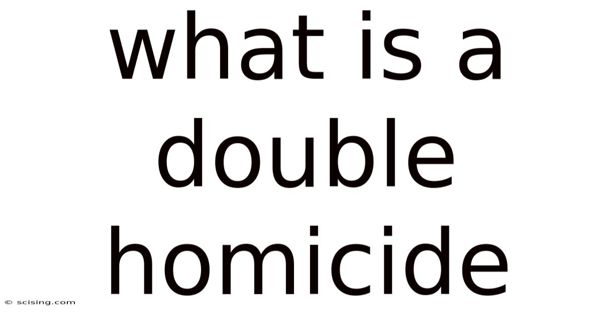 What Is A Double Homicide