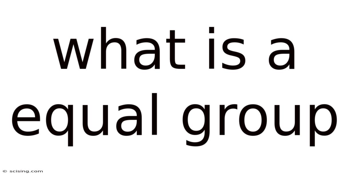 What Is A Equal Group
