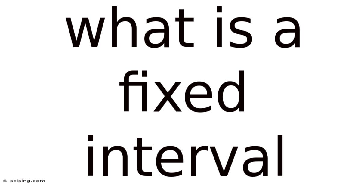 What Is A Fixed Interval