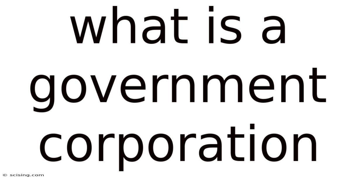 What Is A Government Corporation