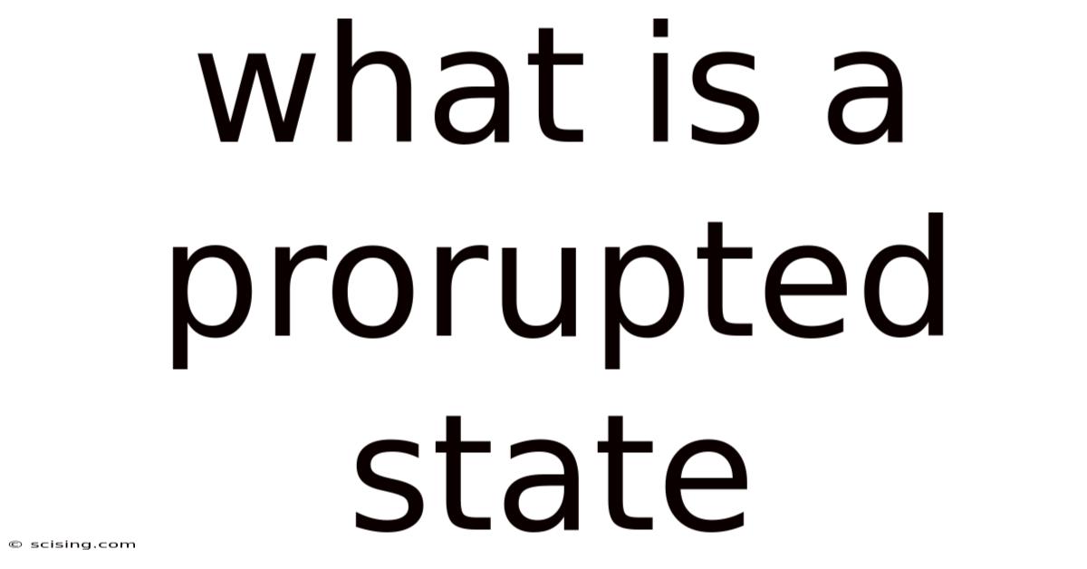 What Is A Prorupted State