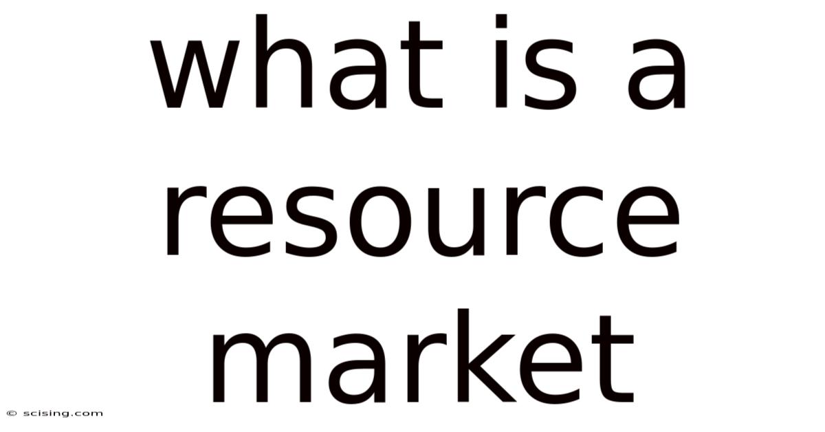 What Is A Resource Market