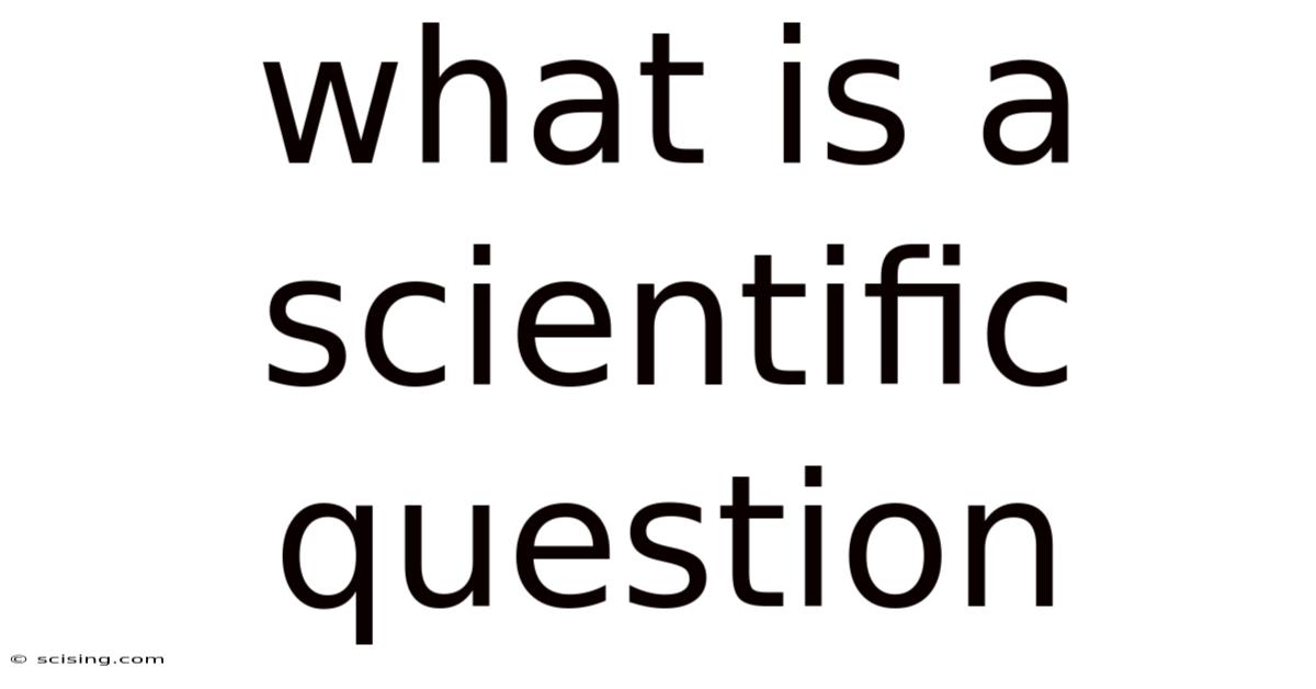 What Is A Scientific Question