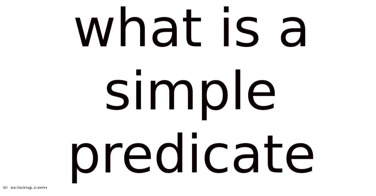 What Is A Simple Predicate