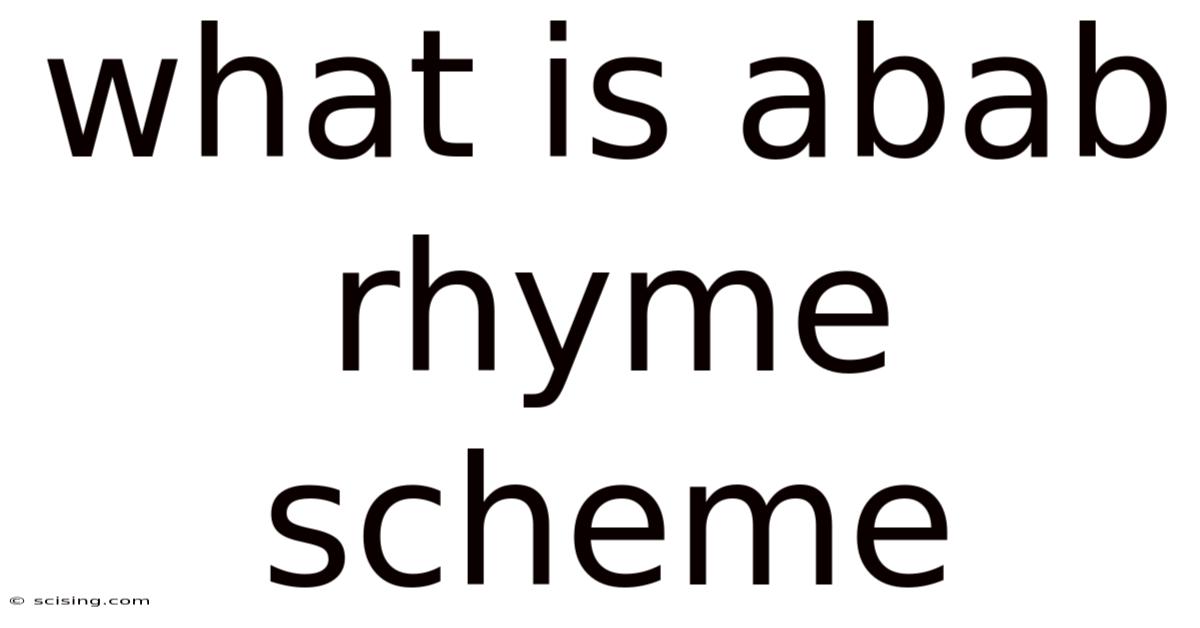 What Is Abab Rhyme Scheme