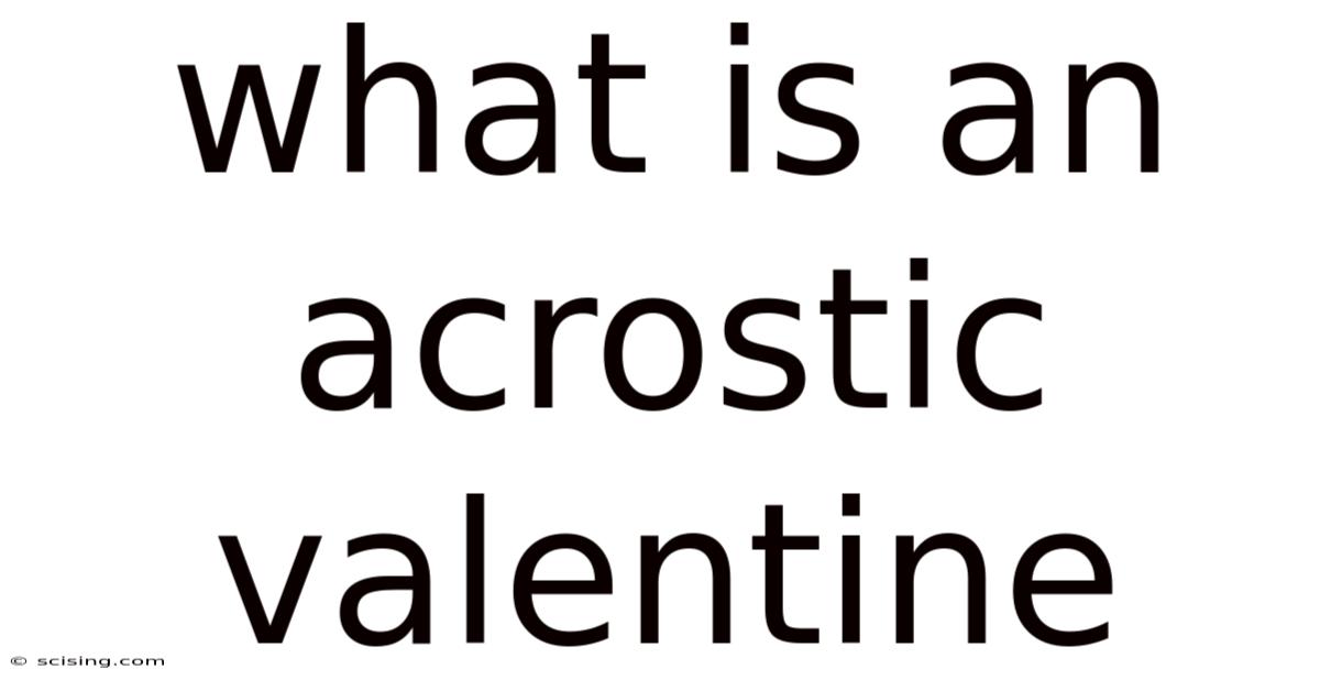 What Is An Acrostic Valentine