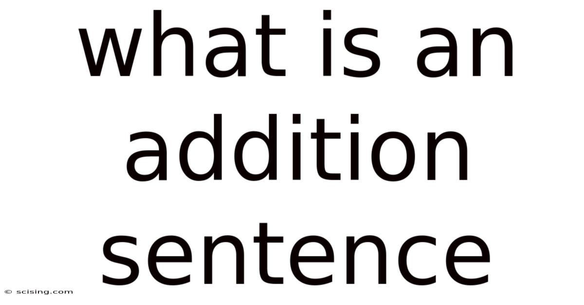 What Is An Addition Sentence