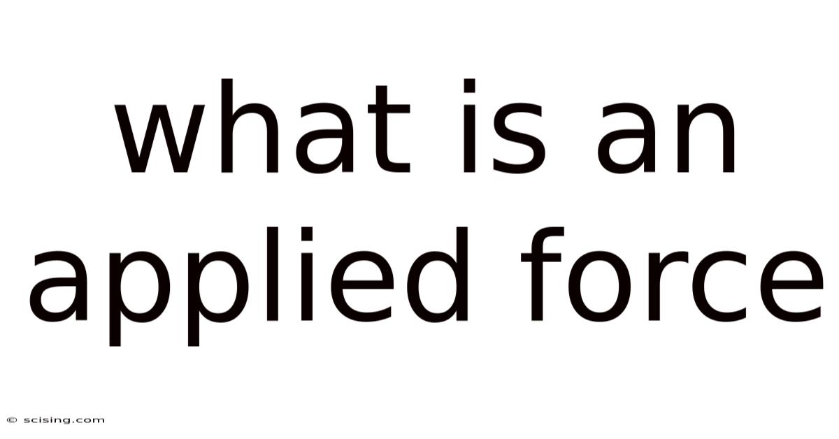 What Is An Applied Force