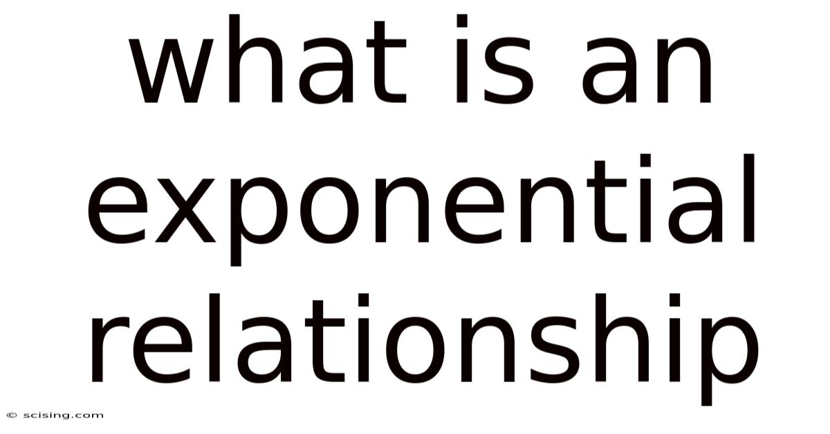 What Is An Exponential Relationship