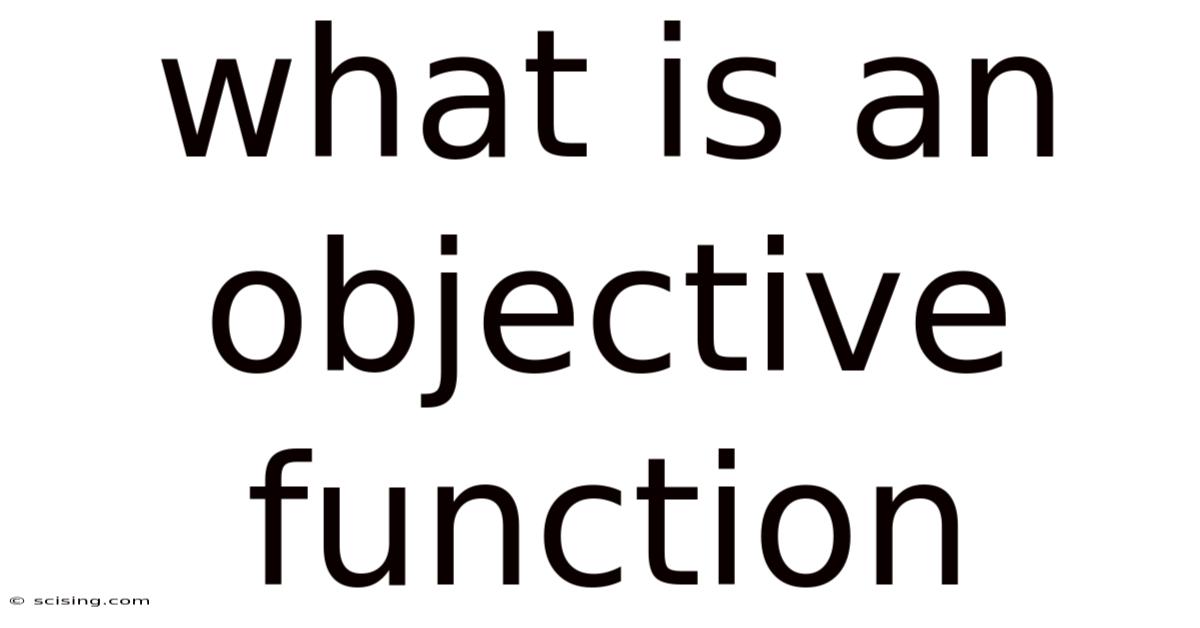 What Is An Objective Function