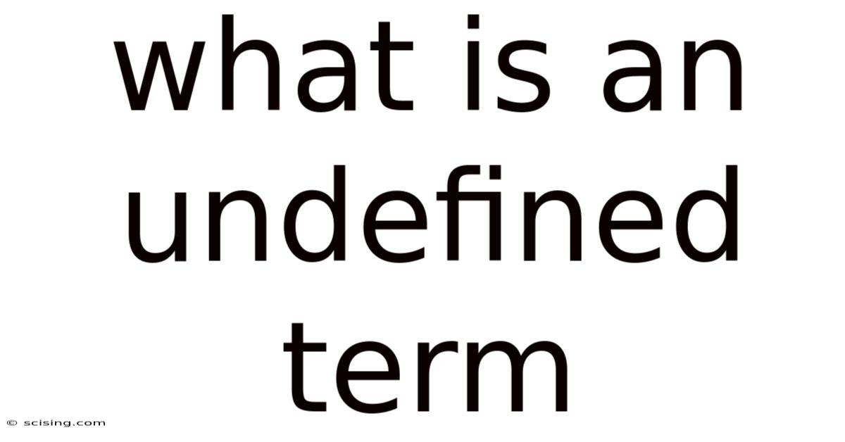 What Is An Undefined Term