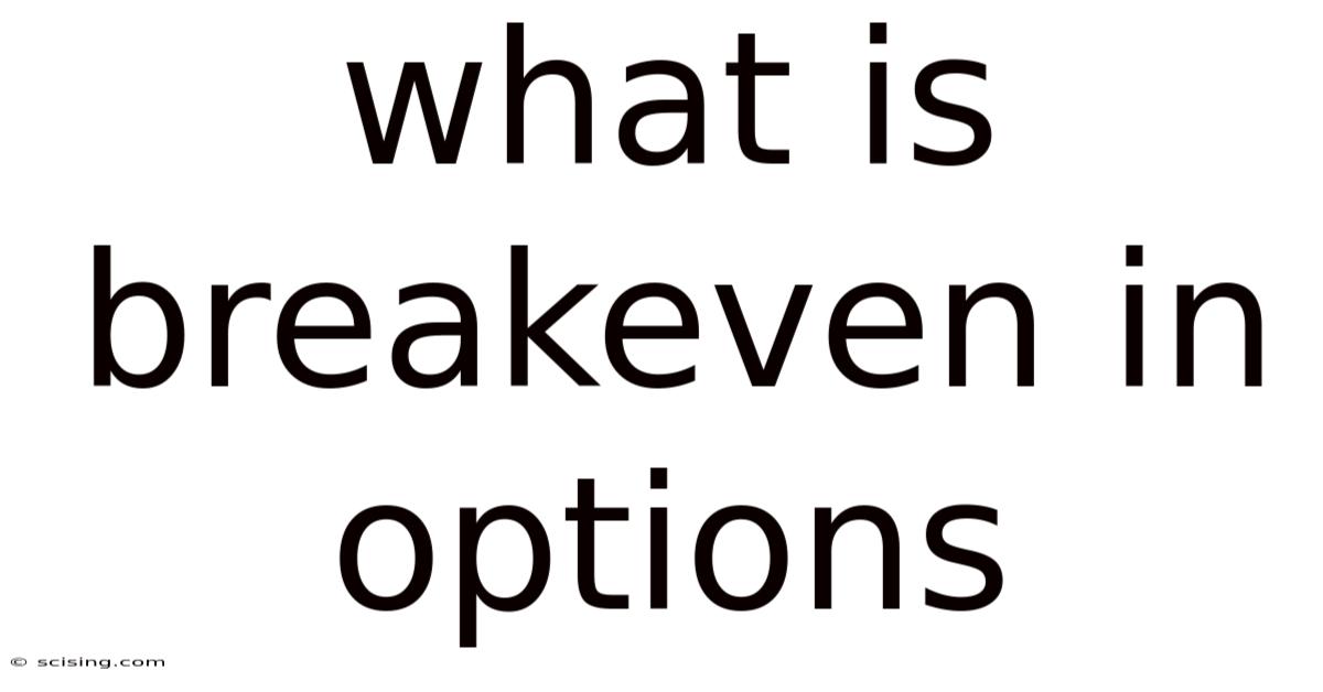 What Is Breakeven In Options