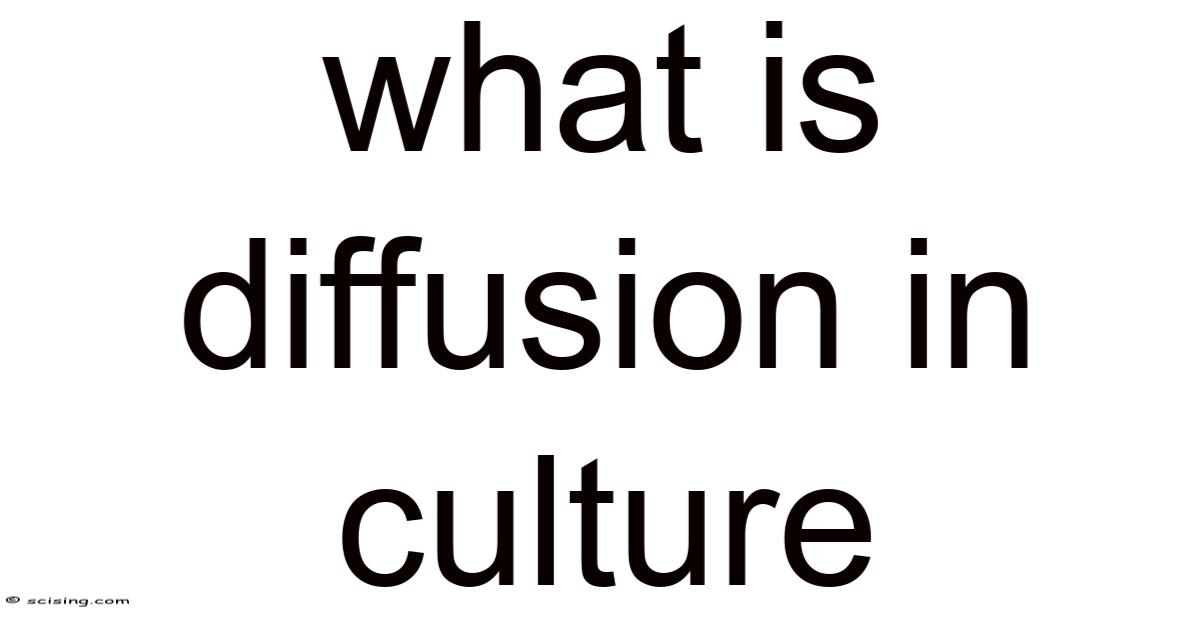 What Is Diffusion In Culture