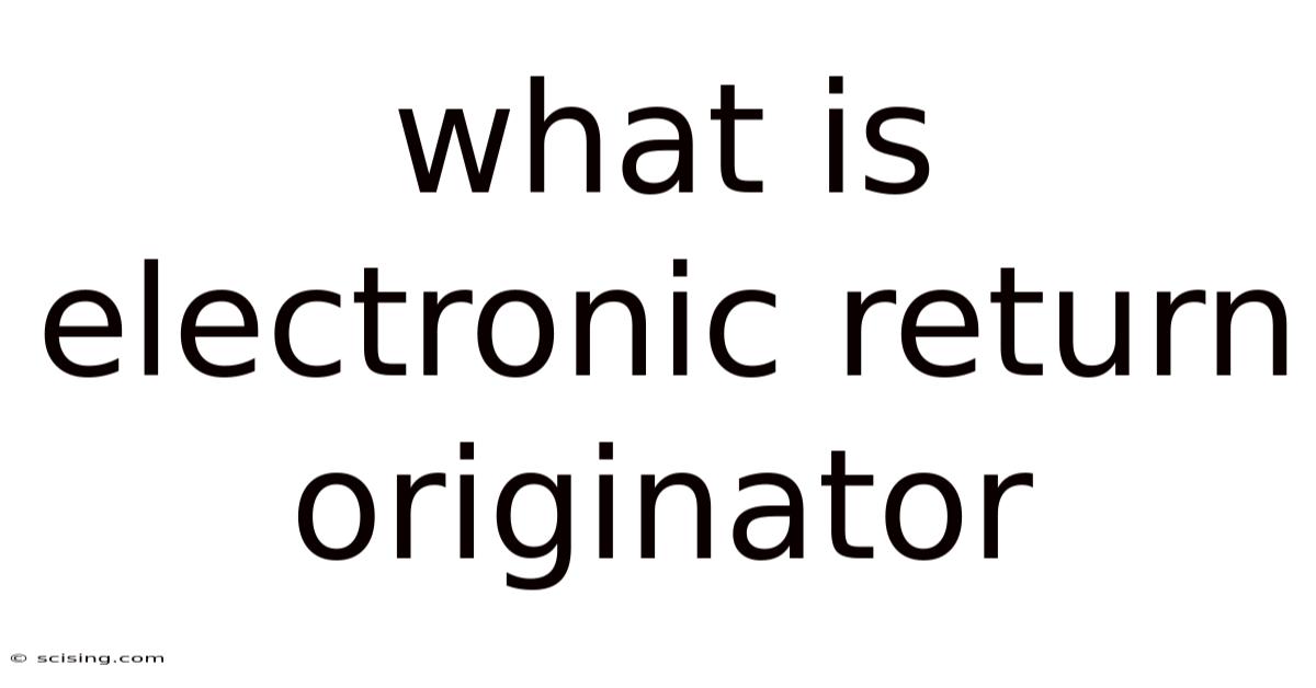 What Is Electronic Return Originator