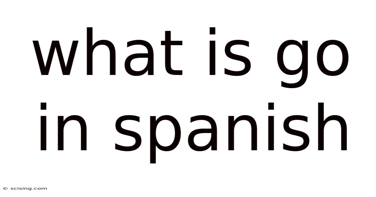 What Is Go In Spanish