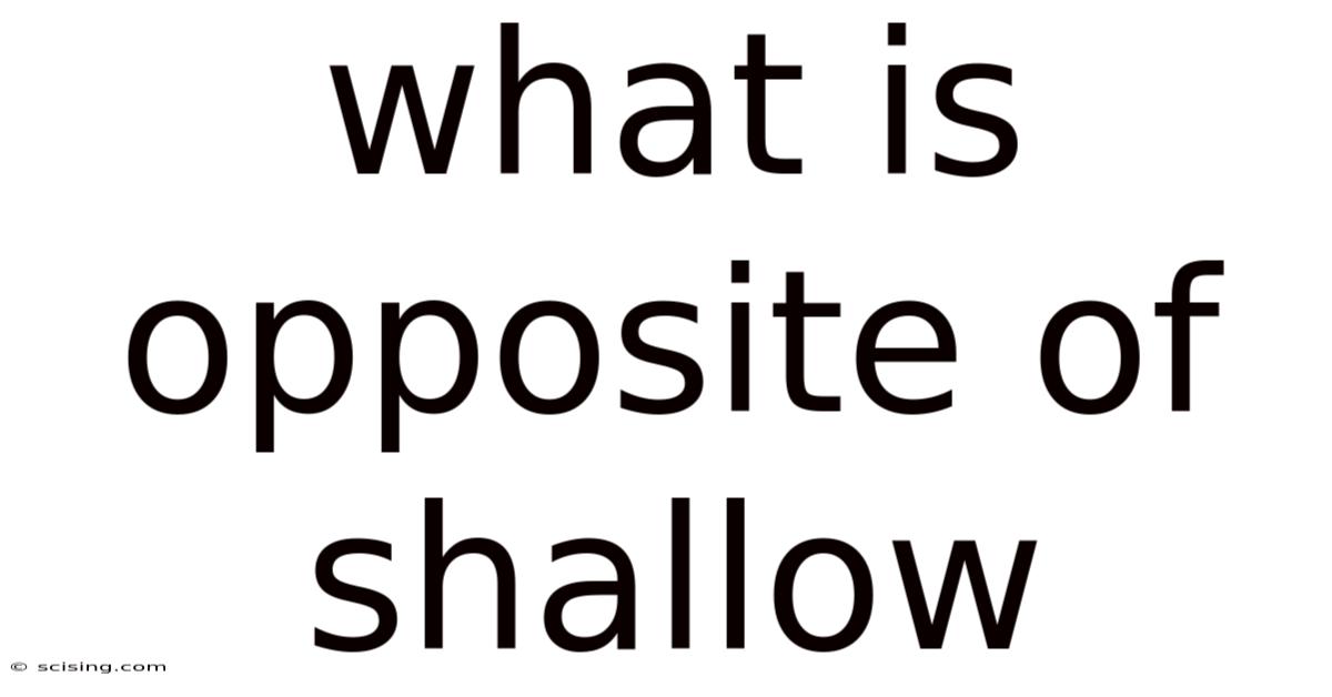 What Is Opposite Of Shallow