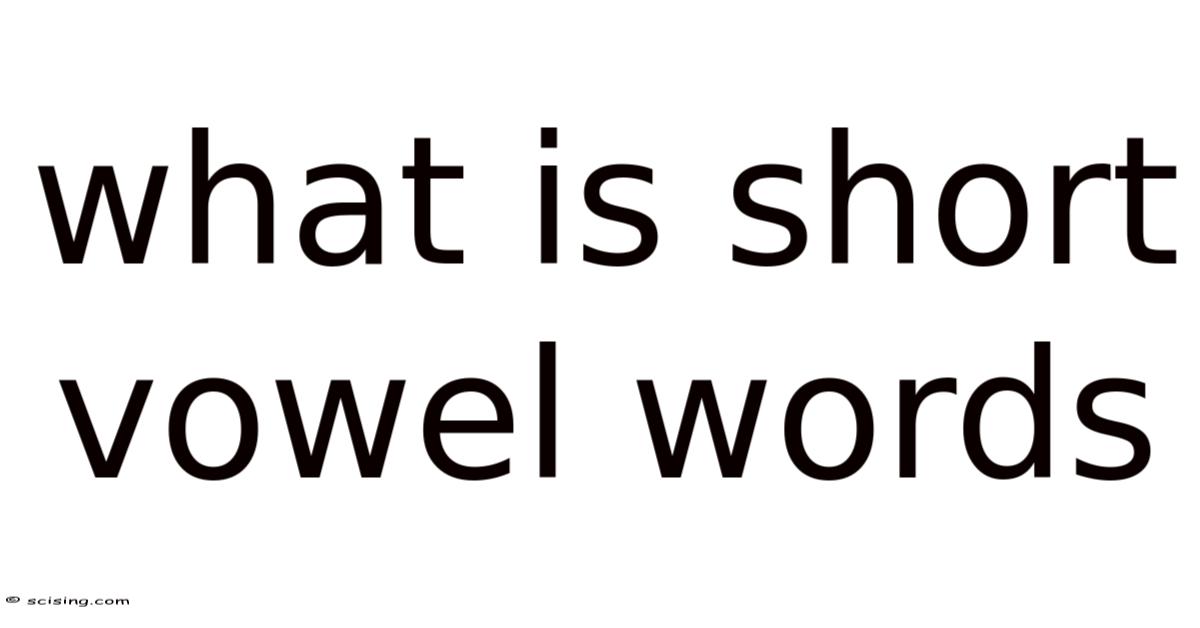 What Is Short Vowel Words