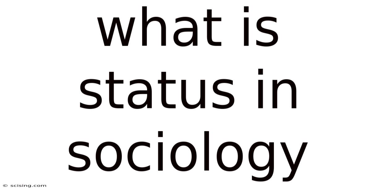 What Is Status In Sociology