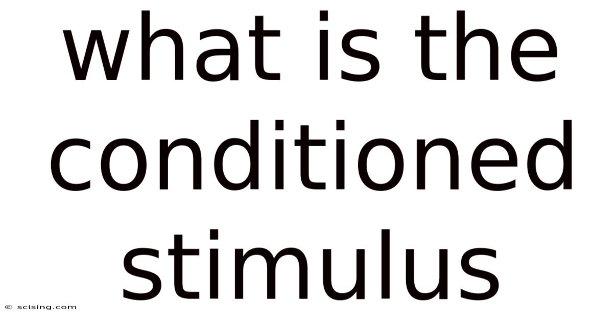 What Is The Conditioned Stimulus