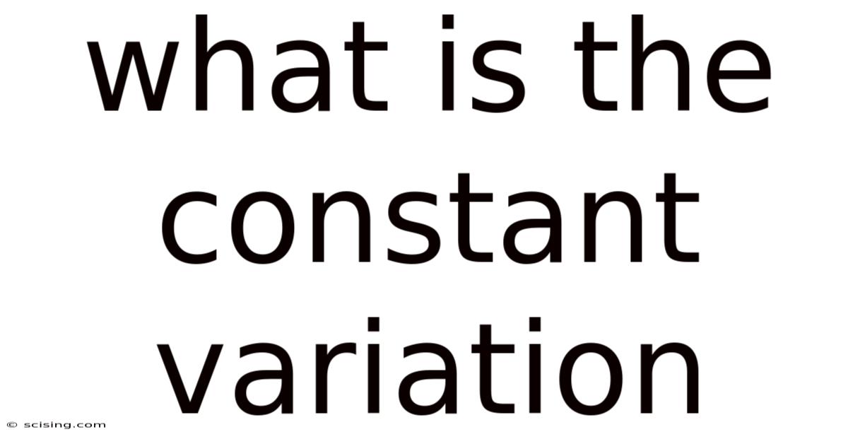 What Is The Constant Variation