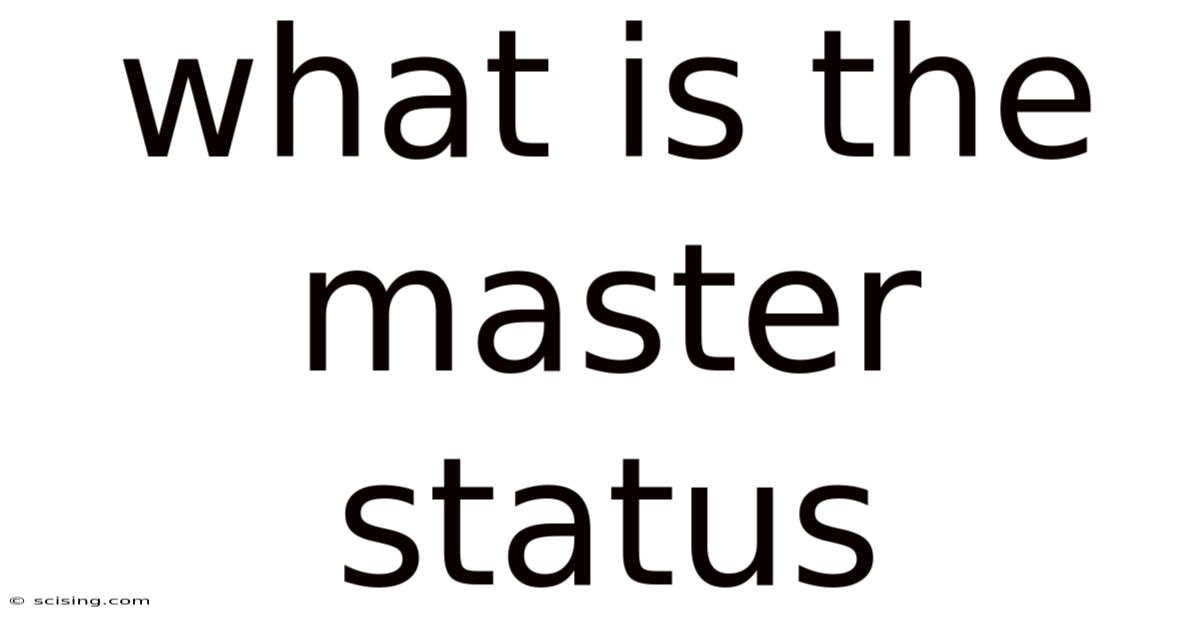 What Is The Master Status