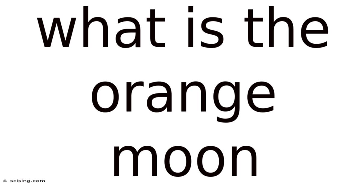 What Is The Orange Moon