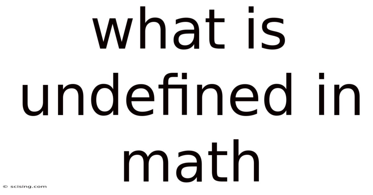 What Is Undefined In Math