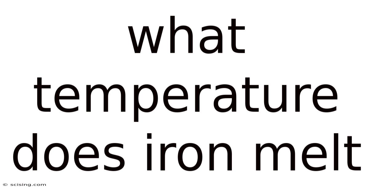 What Temperature Does Iron Melt