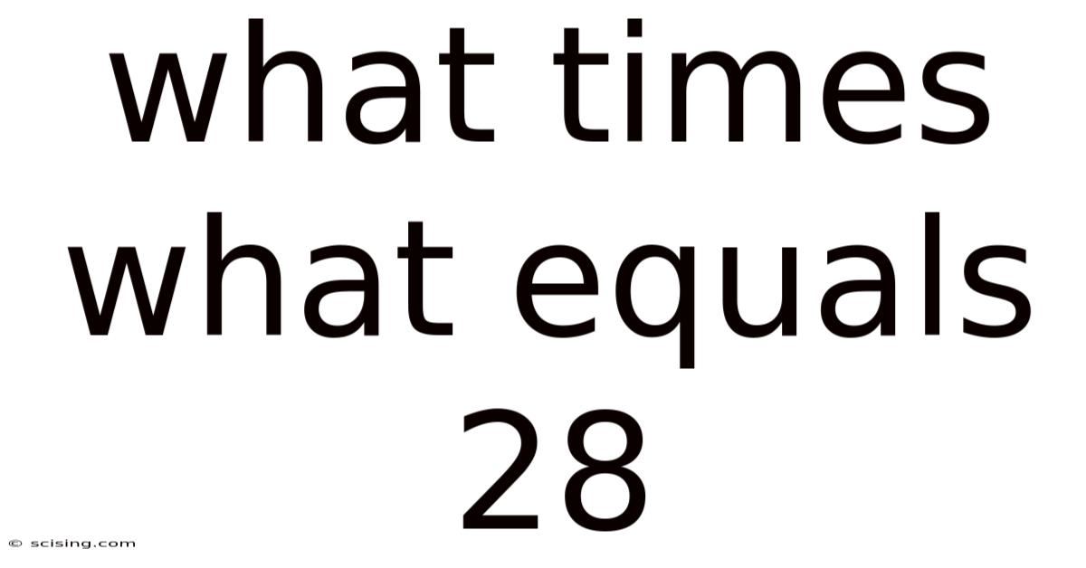 What Times What Equals 28