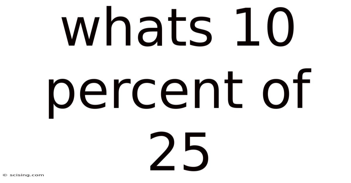 Whats 10 Percent Of 25