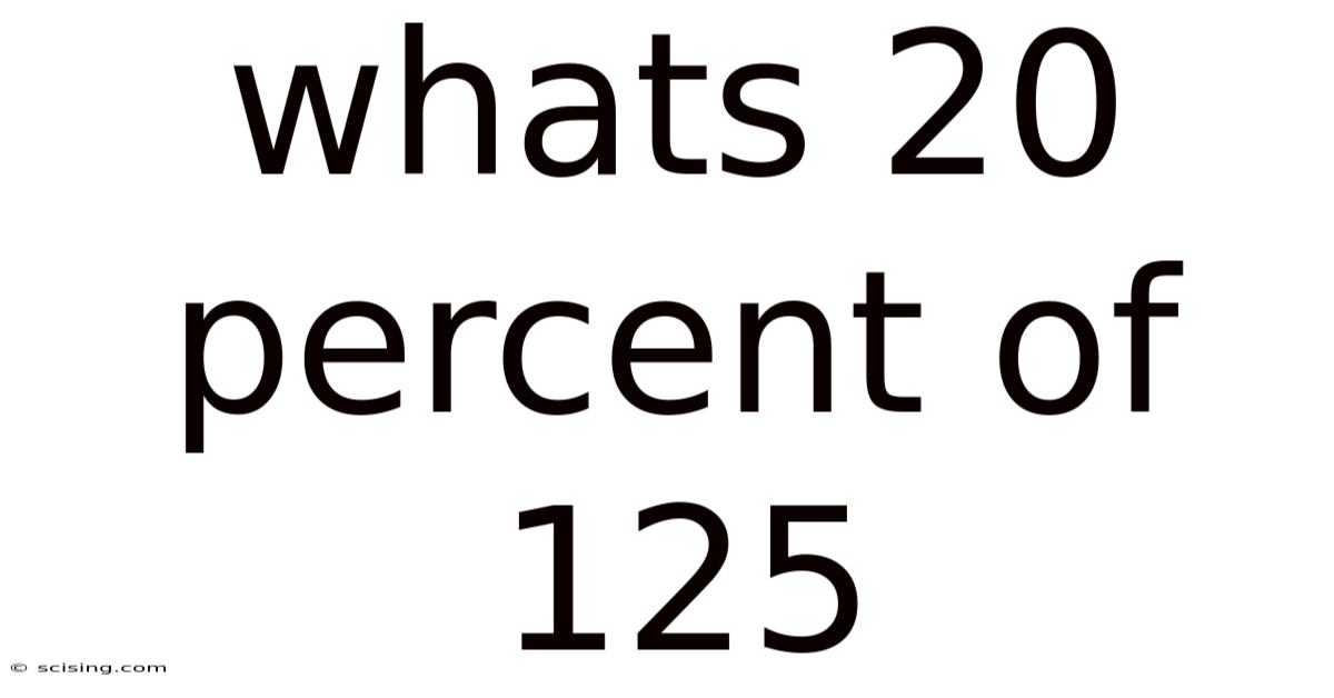 Whats 20 Percent Of 125