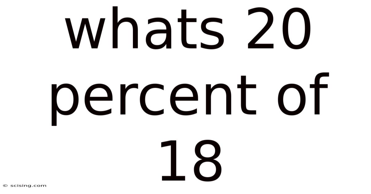 Whats 20 Percent Of 18