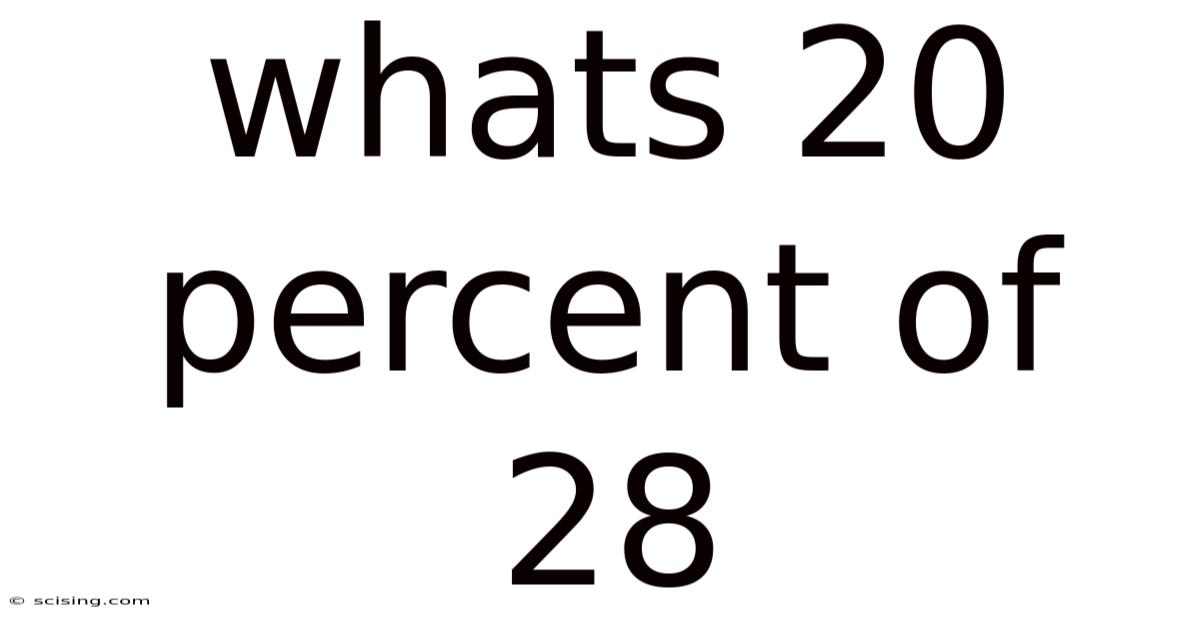 Whats 20 Percent Of 28