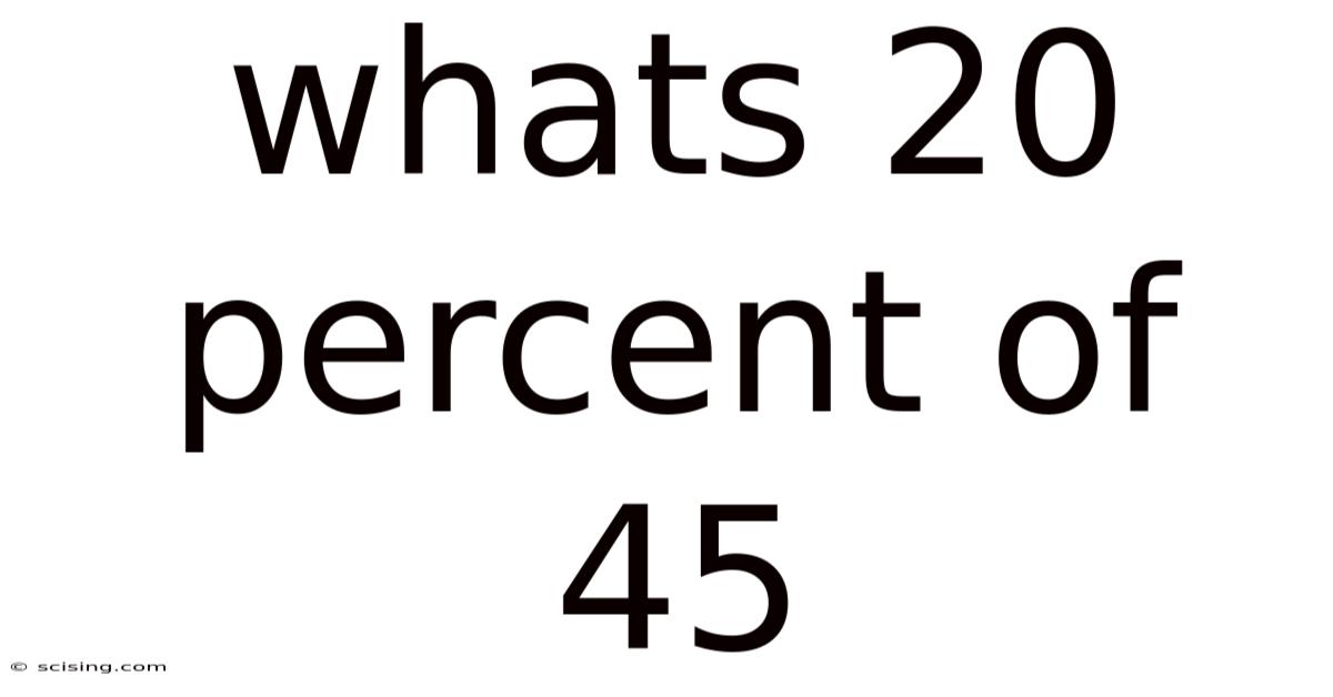 Whats 20 Percent Of 45