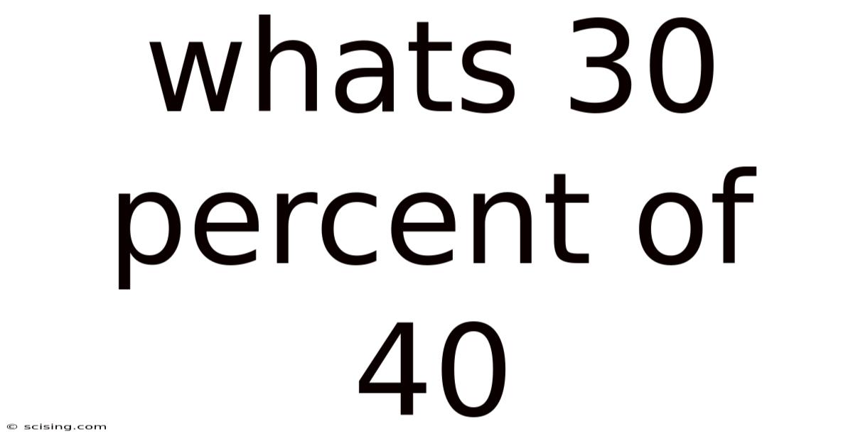 Whats 30 Percent Of 40