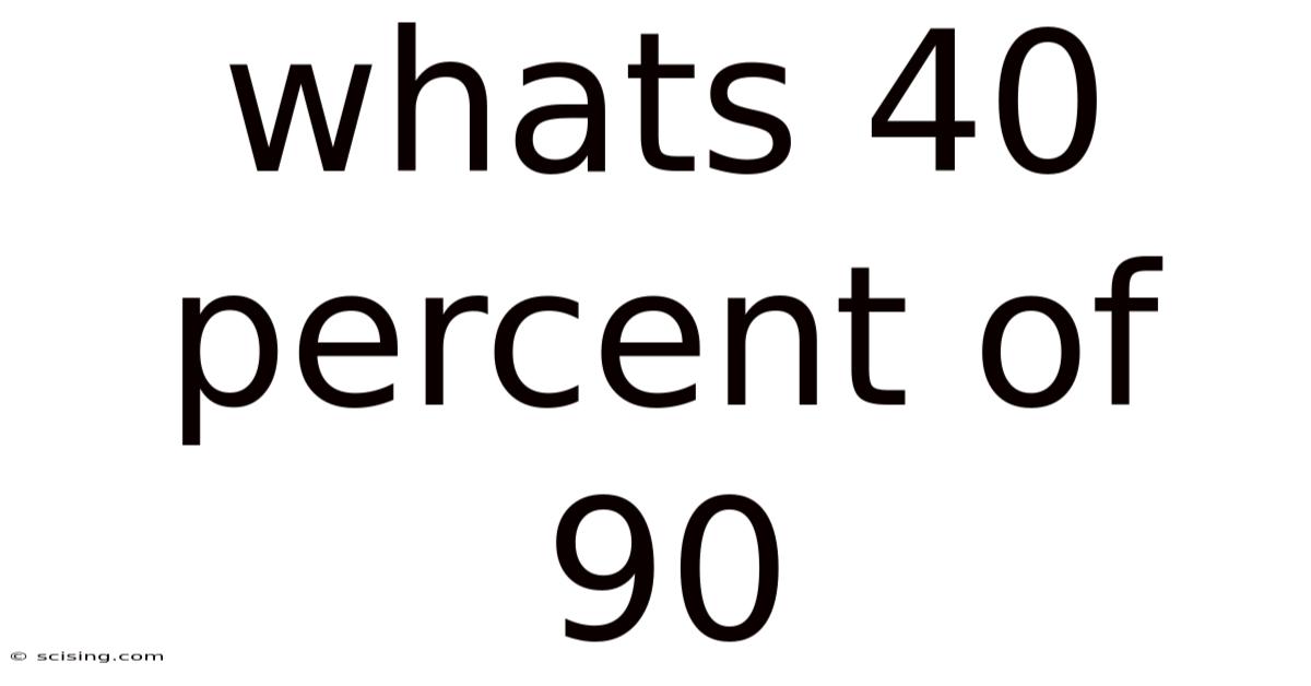 Whats 40 Percent Of 90