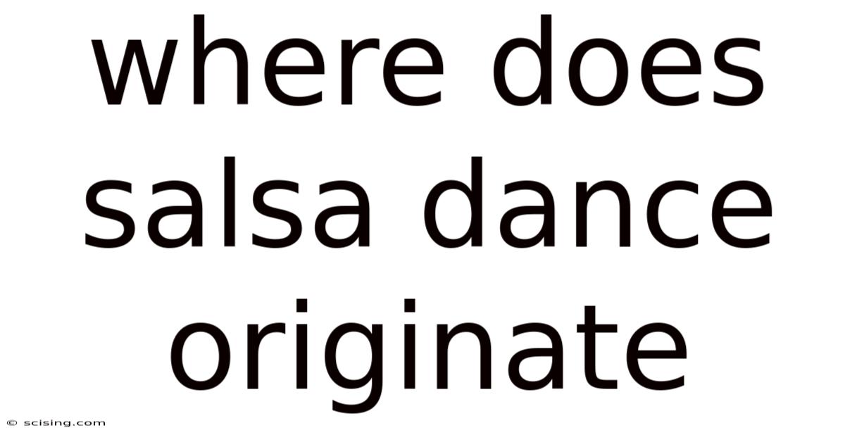 Where Does Salsa Dance Originate