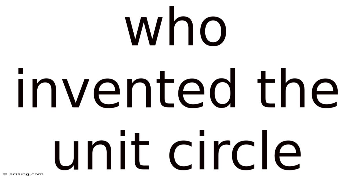 Who Invented The Unit Circle