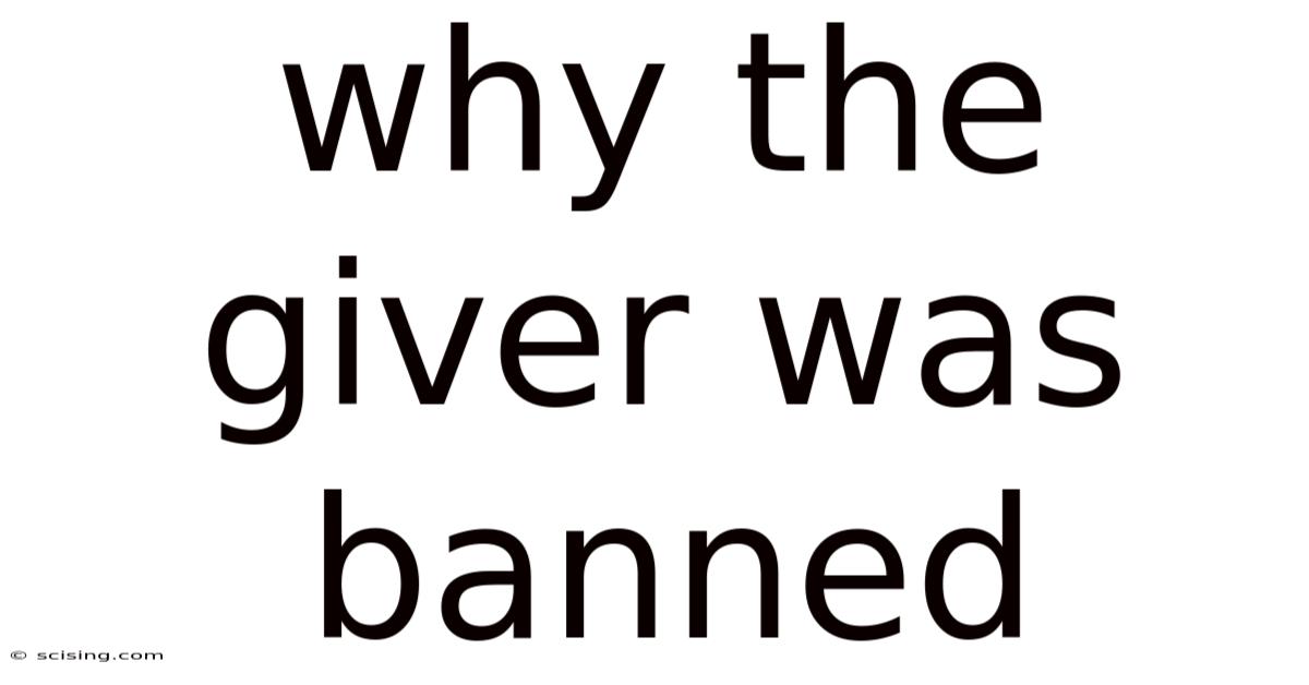 Why The Giver Was Banned