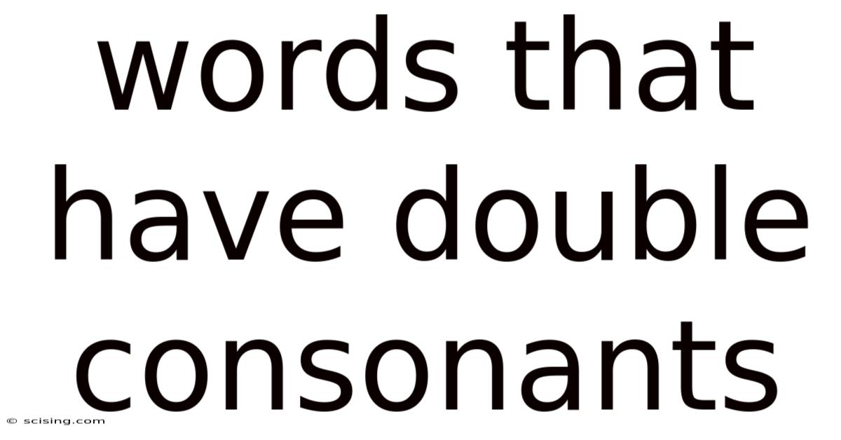 Words That Have Double Consonants
