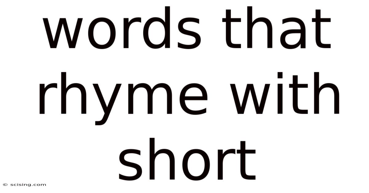 Words That Rhyme With Short