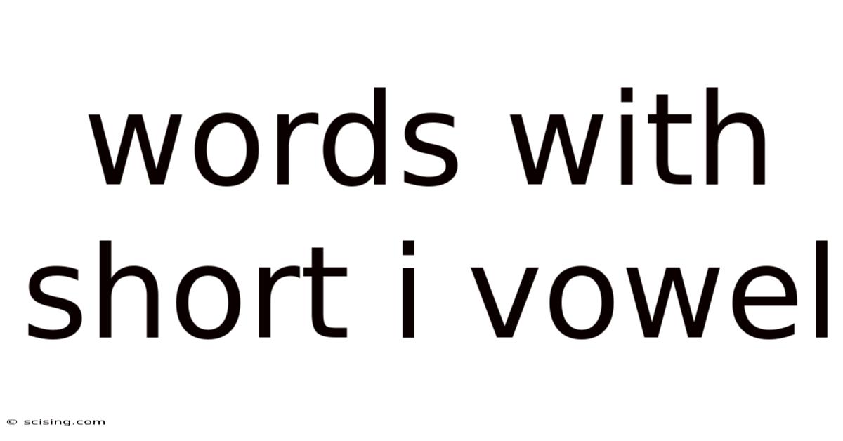 Words With Short I Vowel