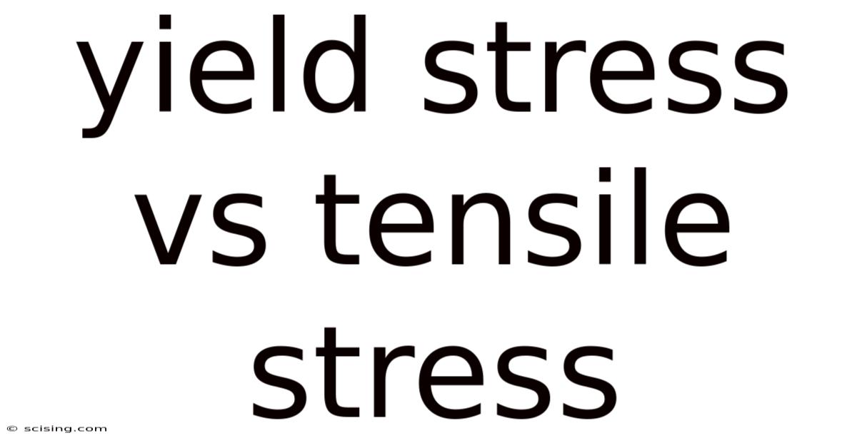 Yield Stress Vs Tensile Stress